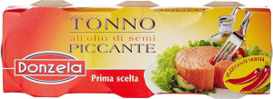 TONNO DONZELA ALL, OLIO DI SEMI PICANTE 80GRx3PCS