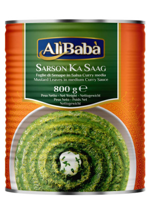 SARSON KA SAAG ALI BABA 800GRx12PCS
